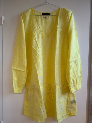 Antik Batik caftan like new, cotton, yellow, size S