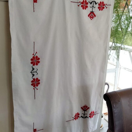 Handmade Linen Tablecloth with Traditional Embroidery, New