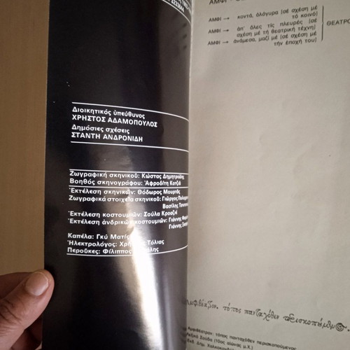 Theatrical Program and Text O Gyros tou Kosmou se 80 Meres new