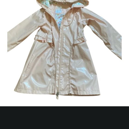 Orchestra raincoat for girls with hood, pink, size 140 cm