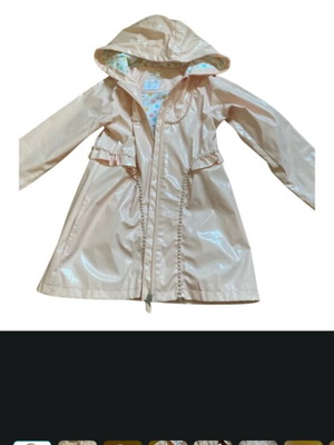 Orchestra raincoat for girls with hood, pink, size 140 cm