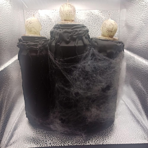 Base with skull design for tealight candles new