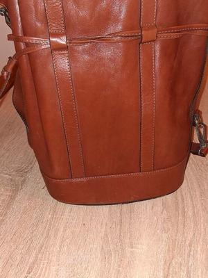 Leather bucket bag crossbody like new, brown