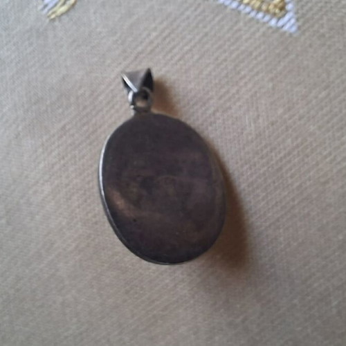 Vintage Silver Pendant 925 with Garnet Style Stone like new