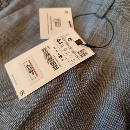 Zara dress pants new, gray, size L, tapered fit