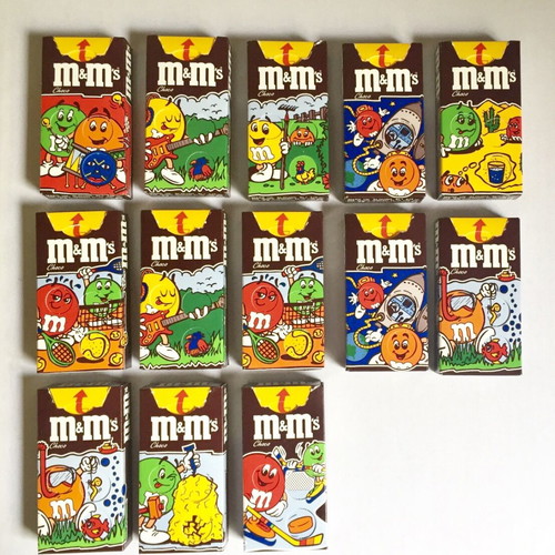 Collection of used candy and lollipop packaging from 1990s
