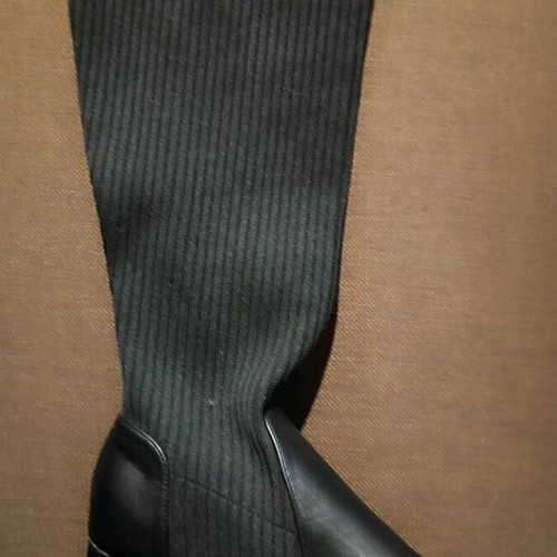 CUCCOO BASICS black knit boots with heel, size 40