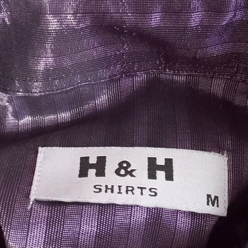 Long-sleeve shiny shirt like new, size M, purple