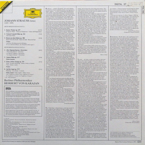 Johann Strauss Kaiser-Walzer CD used, Berliner Philharmoniker, Herbert von Karajan
