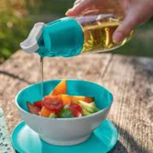 Allegra Tupperware oil container 340 ml new, turquoise