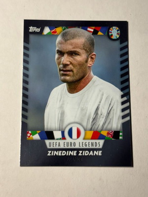 Zidane Euro Legends collectible card like new