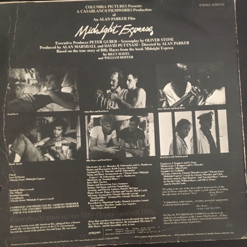 Giorgio Moroder Midnight Express vinyl used, cover wear