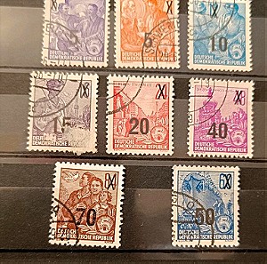 Γραμματόσημα DDR σειρά τού 1954