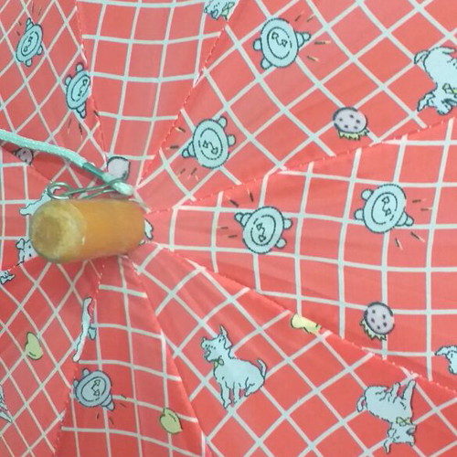 Vintage children's umbrella new with discoloration