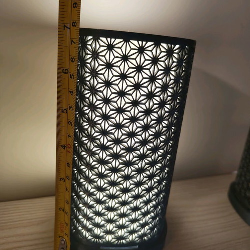 Kumiko LED lamp 18cm like new, Japanese design ambient light 3d printed