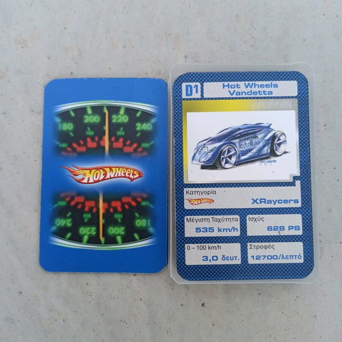 Hot Wheels trump cards collection 5 like new