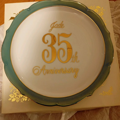 Decorative 35th anniversary plate new