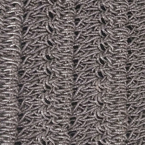 Vintage knitted small evening bag like new, silver