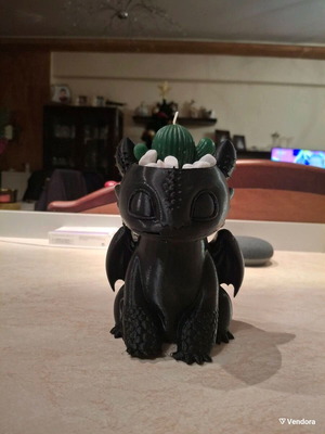 Fury Toothless figure planter, custom colors and sizes