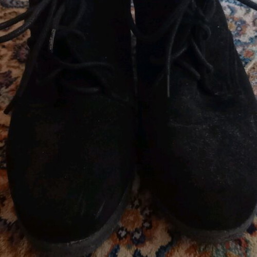 Suede ankle boots like new, black, size 40