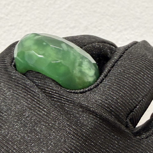 Ring with green fluorite new