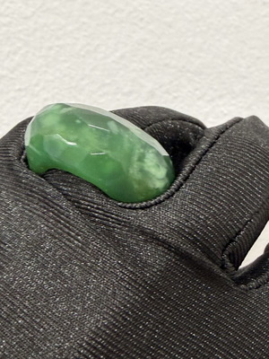 Ring with green fluorite new