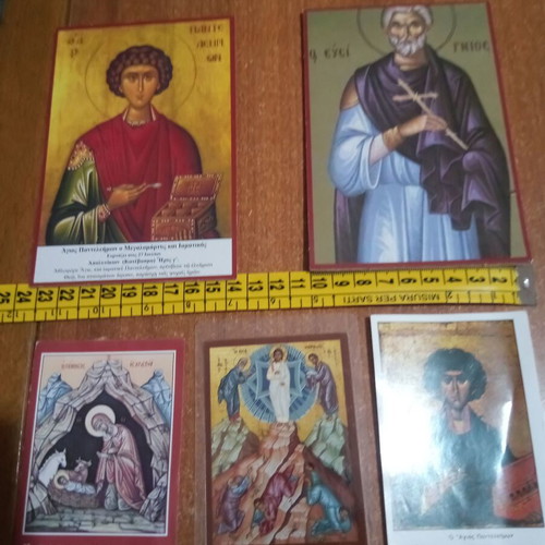 Religious icons like new, pack of 5 with saints