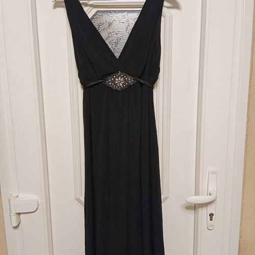Shelli Segal black midi evening dress, size L