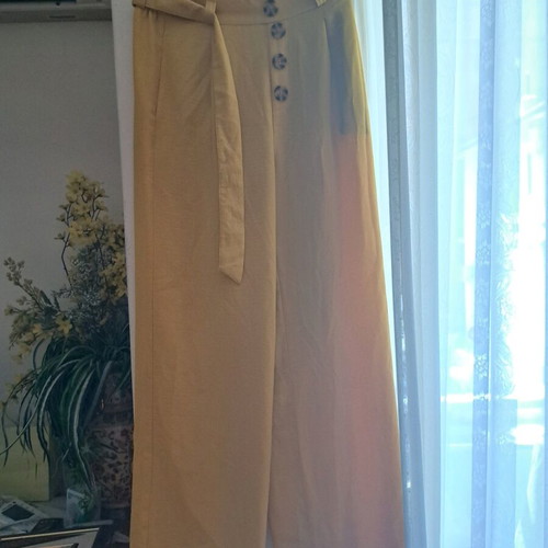 Wide yellow pants like new, size S