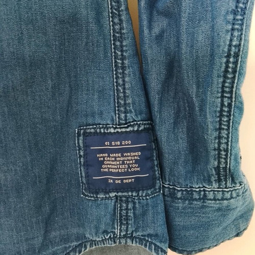 Zara kids' long-sleeve denim shirt like new, dark blue