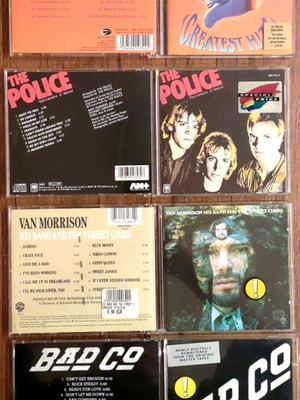 CDs Steve Miller, The Police, Van Morrison, Bad Co like new