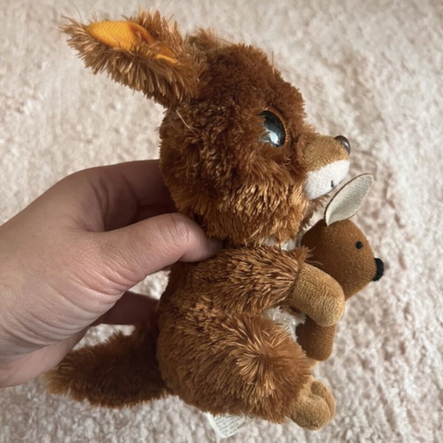 Plush kangaroo toy like new, very soft