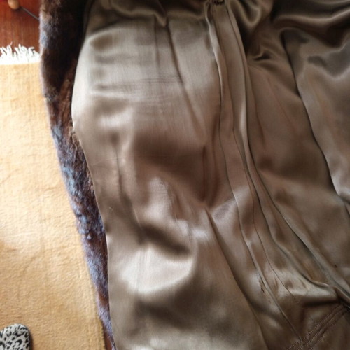 Brown mink fur coat like new, size large