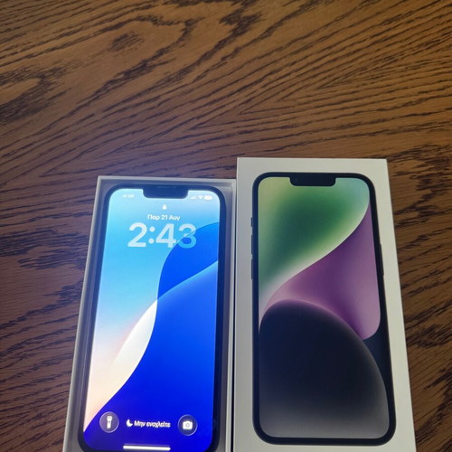 Apple iPhone 14 black, 128GB, with box and charger