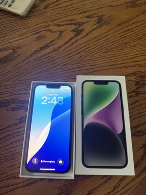 Apple iPhone 14 black, 128GB, with box and charger