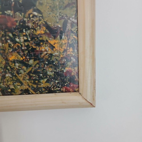 Puzzle with frame like new, alpine landscape theme