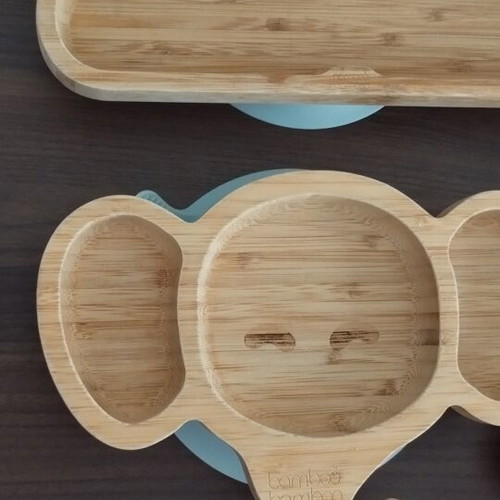 Σετ φαγητού μωρού Bamboo Bamboo με πιάτα, ποτήρι και κουτάλι