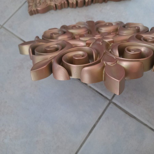 Decorative mirrors set of 3, like new, gold-bronze color