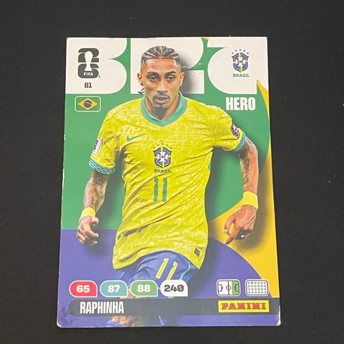 Panini FIFA World Cup 2026 Adrenalyn Raphinha Hero Card used