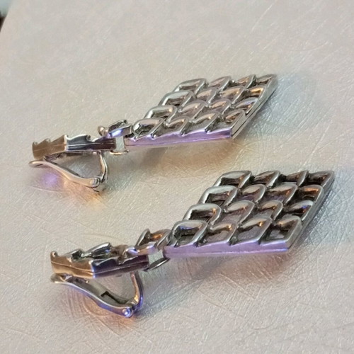 Lalaunis A21 925 silver earrings vintage with clips used
