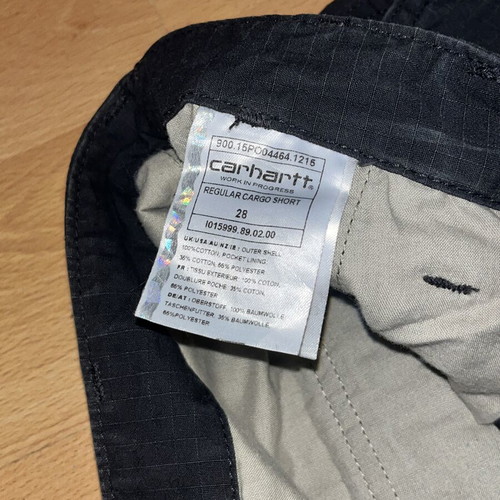 Carhartt shorts size 28, new, black