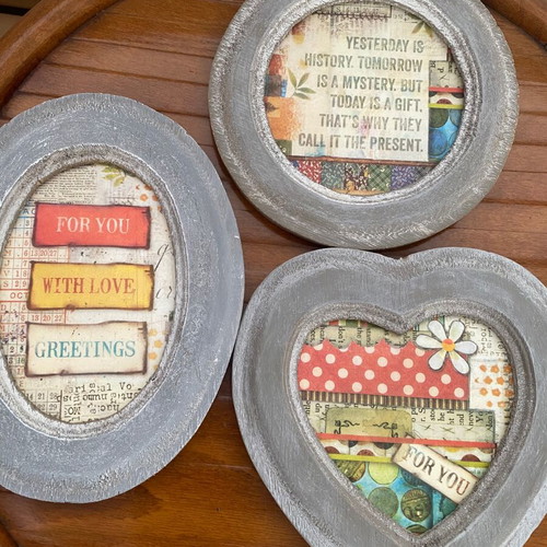 Frames used, pack of 3 wooden with glass
