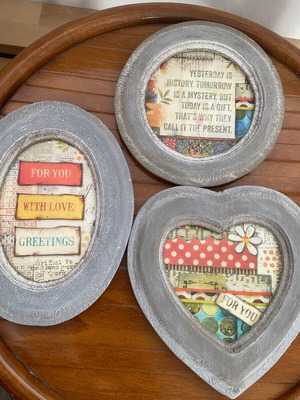 Frames used, pack of 3 wooden with glass
