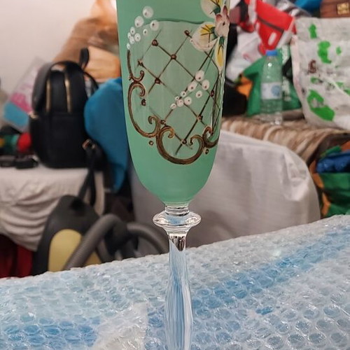 Crystal glasses handmade new
