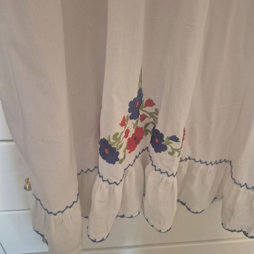 Boho embroidered dress used, cotton, one size