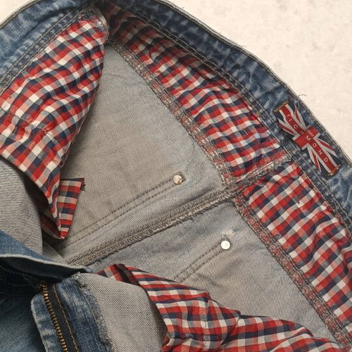 John Richmond jeans used, light blue vintage wash, men's