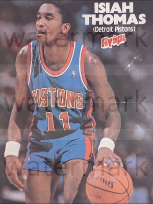Плакат Isiah Thomas (Detroit Pistons) като нов, момче 80-те