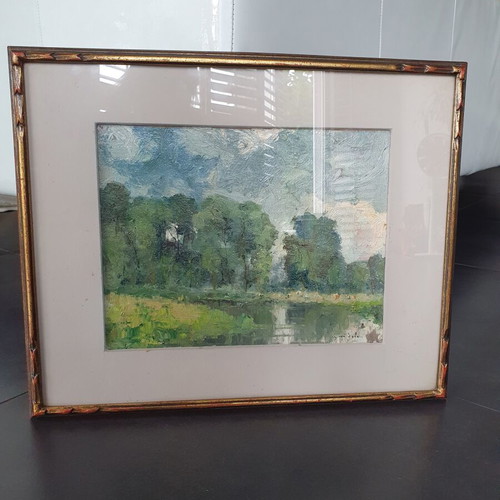 Gustaaf Van Loon original Belgian impressionist oil painting