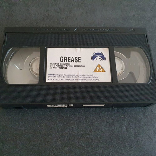 Grease VHS tape used, English version