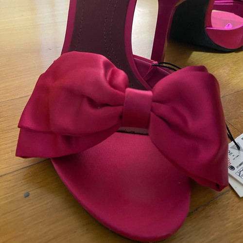 Zara fuchsia mules new, size 38